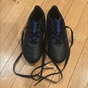 Adidas Kid's Black and Blue Soccer Shoes
